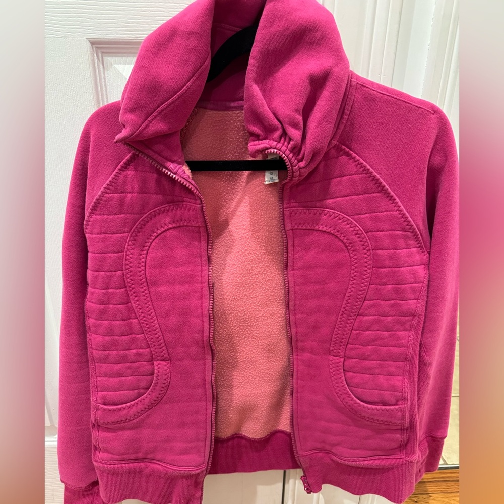 Lululemon raspberry full zip sweatshirt / jacket 8